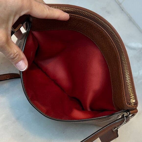 Coach Pebbled Leather Crossbody Shoulder Bag - Picture 14 of 15